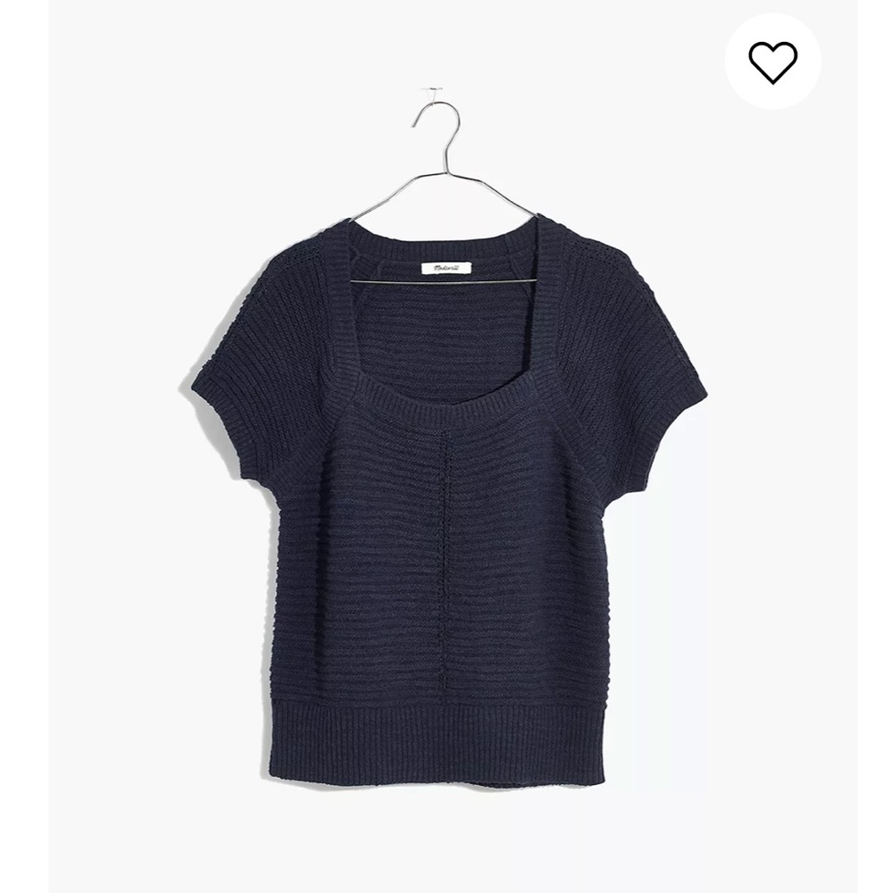 Ribbed Square-Neck Sweater